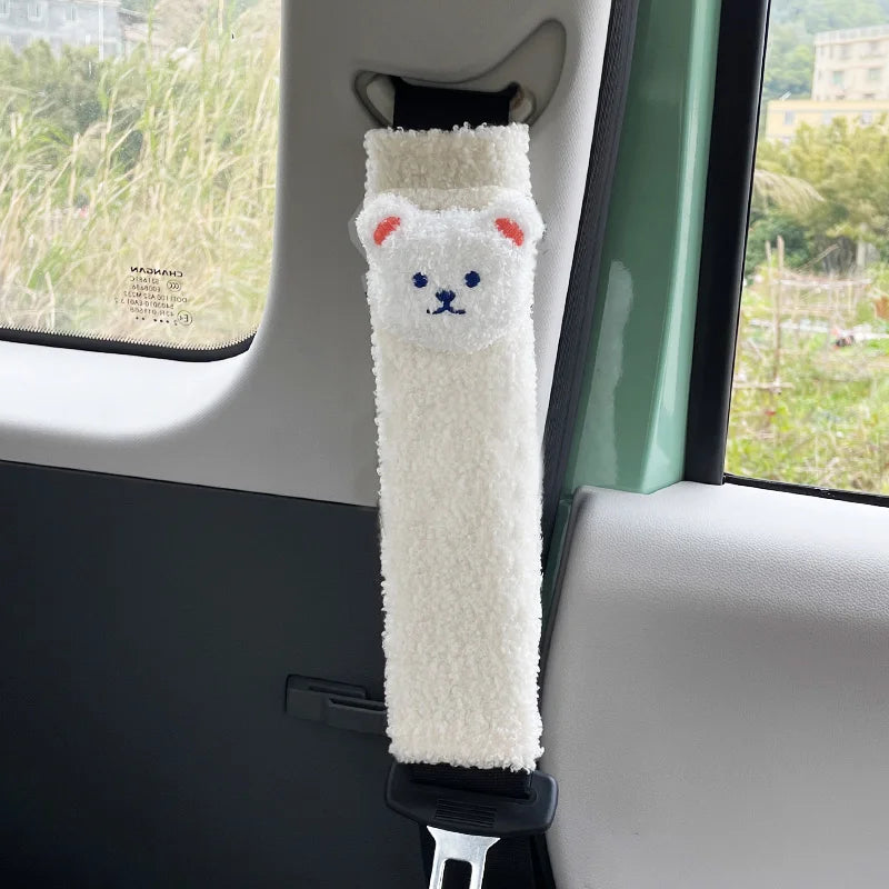 Plush Bear Seat Belt Cushion
