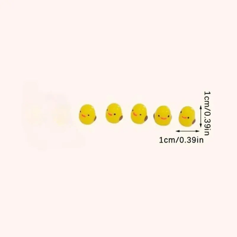 Charming Mini Duck Car Ornaments - 5 Pieces