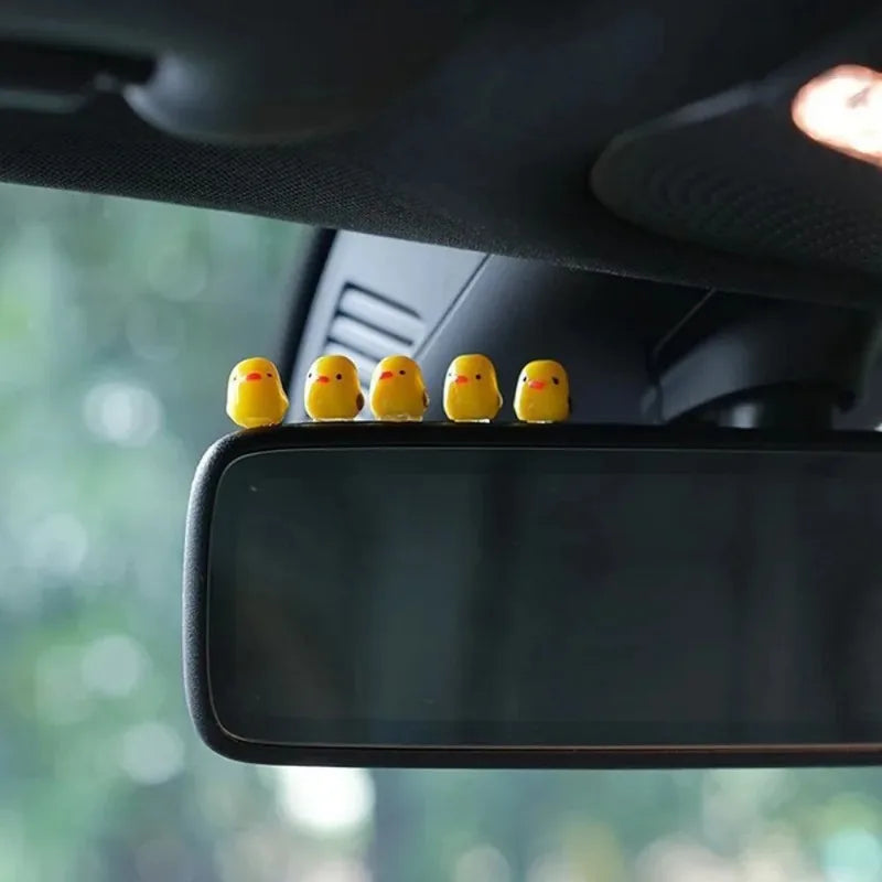 Charming Mini Duck Car Ornaments - 5 Pieces