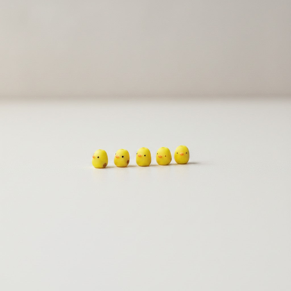 Charming Mini Duck Car Ornaments - 5 Pieces